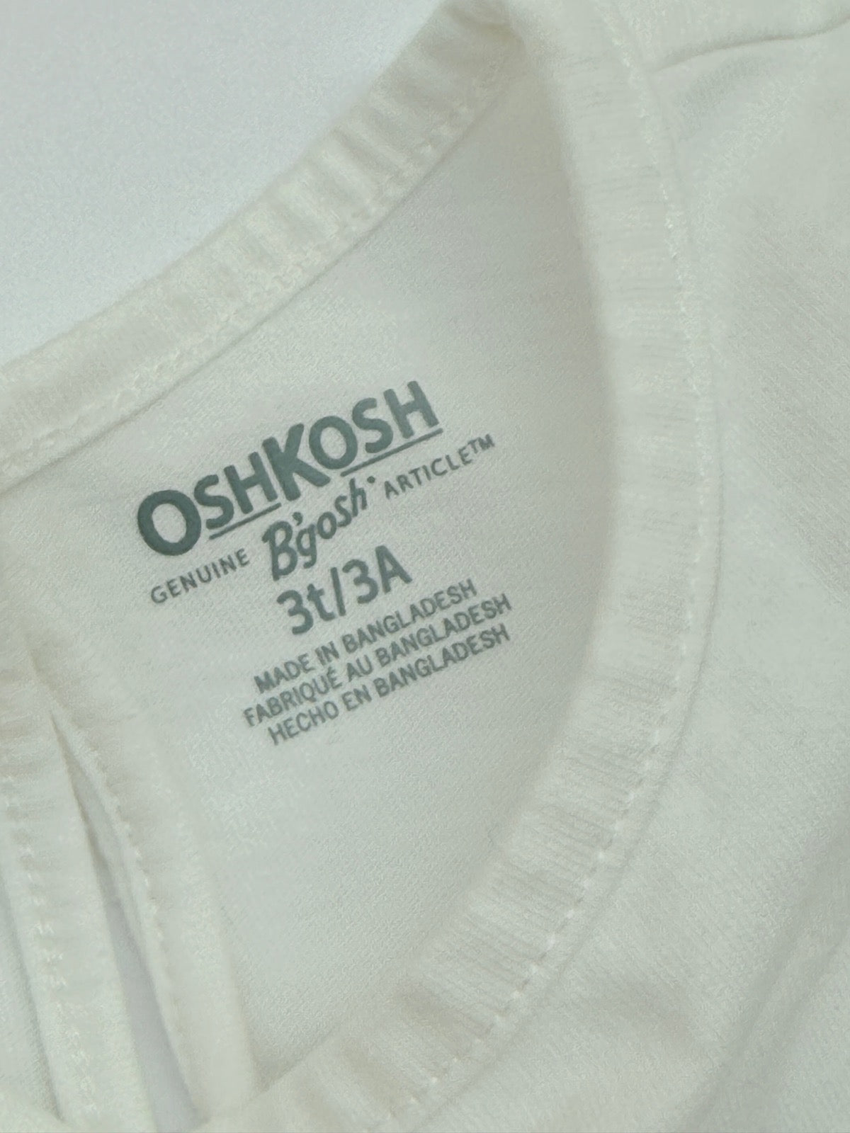 OshKosh B'gosh White Lace Peplum Top 3T