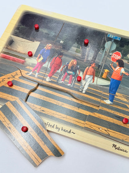 Melissa & Doug Crossing Guard Wooden Peg Puzzle