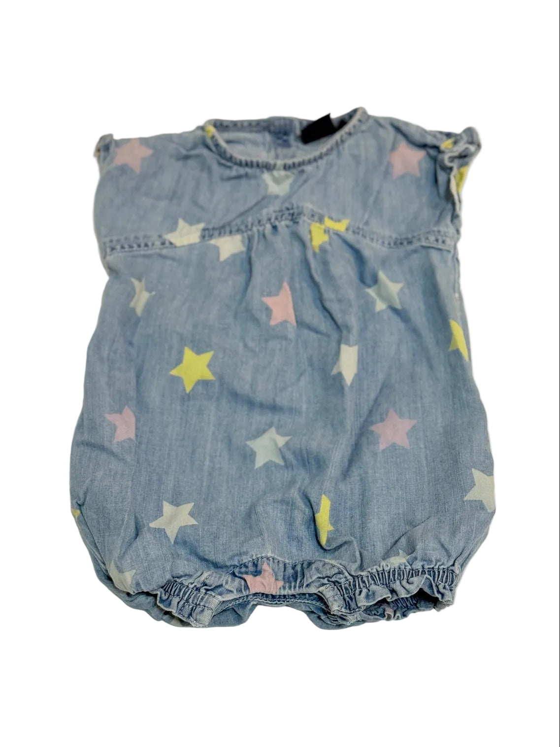 Gap Denim Star Print Romper 3-6m