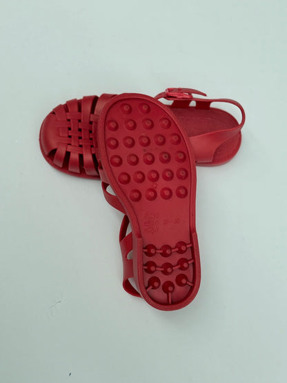 Red Jelly Fisherman Sandals Size 29-30