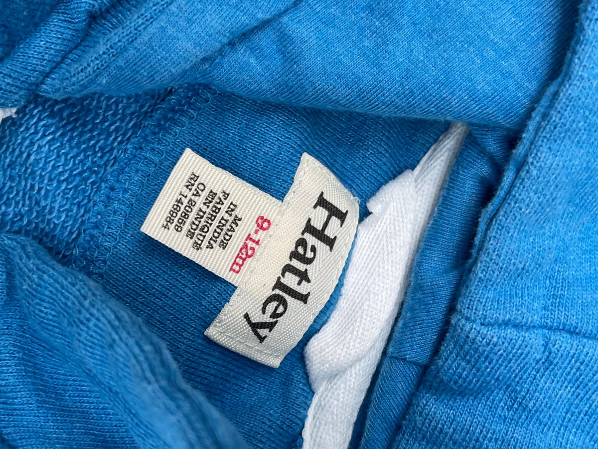 Hatley Blue Striped Zip Hoodie 9-12M