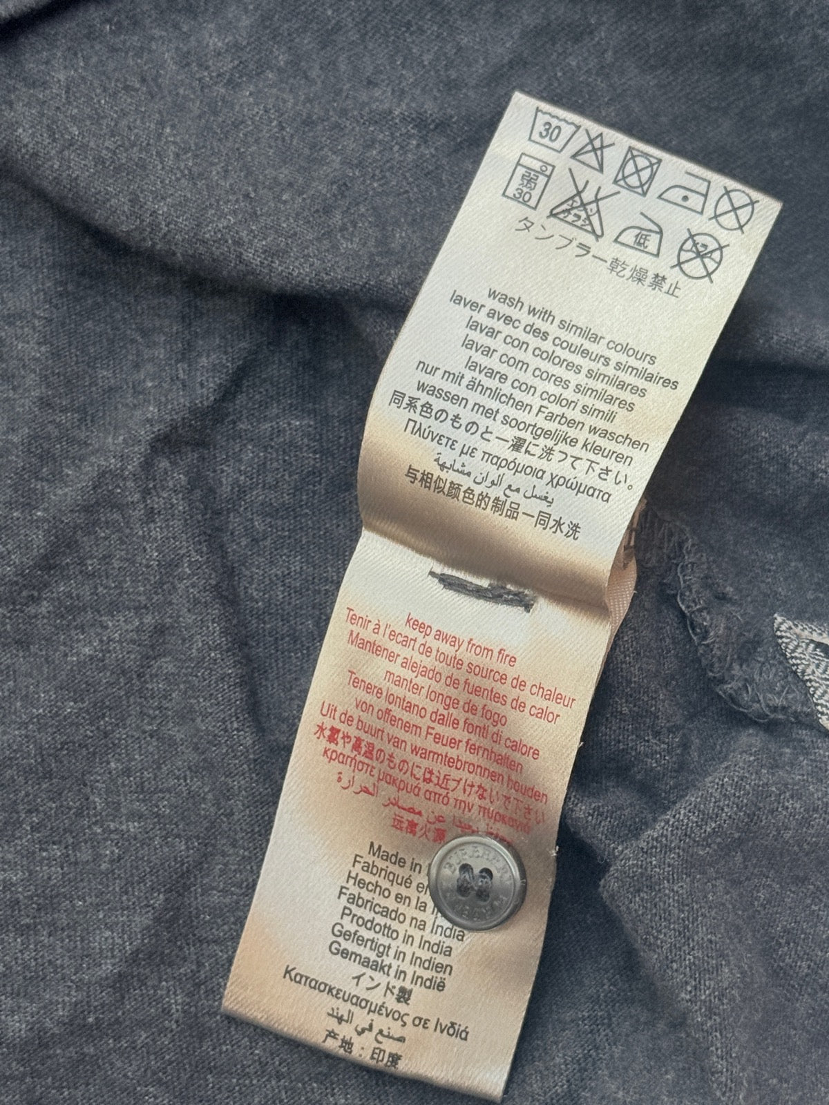 Burberry Gray Polo Shirt Nova Check Collar