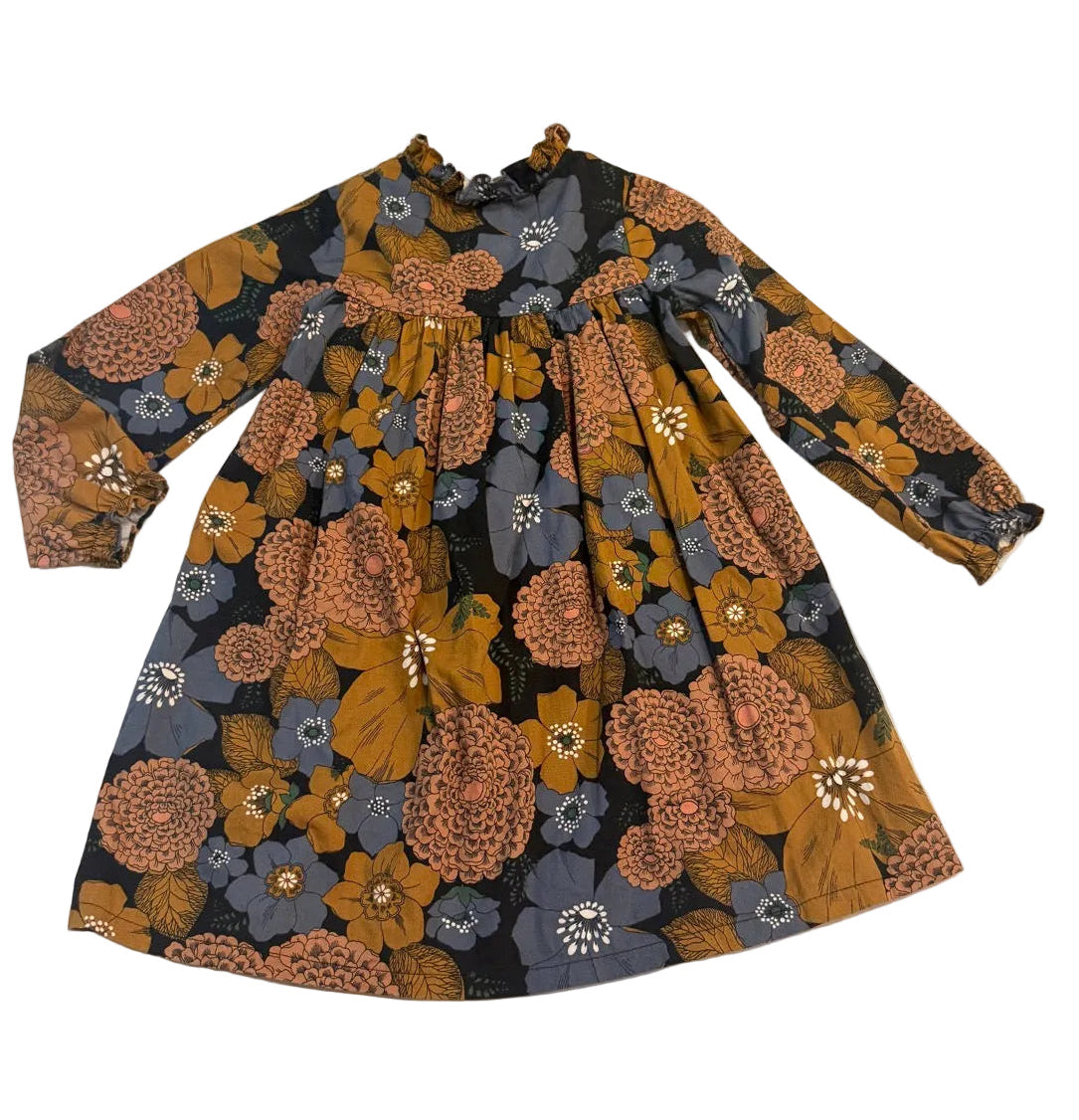 Coco Lemon Floral Dress Size 6/7Y