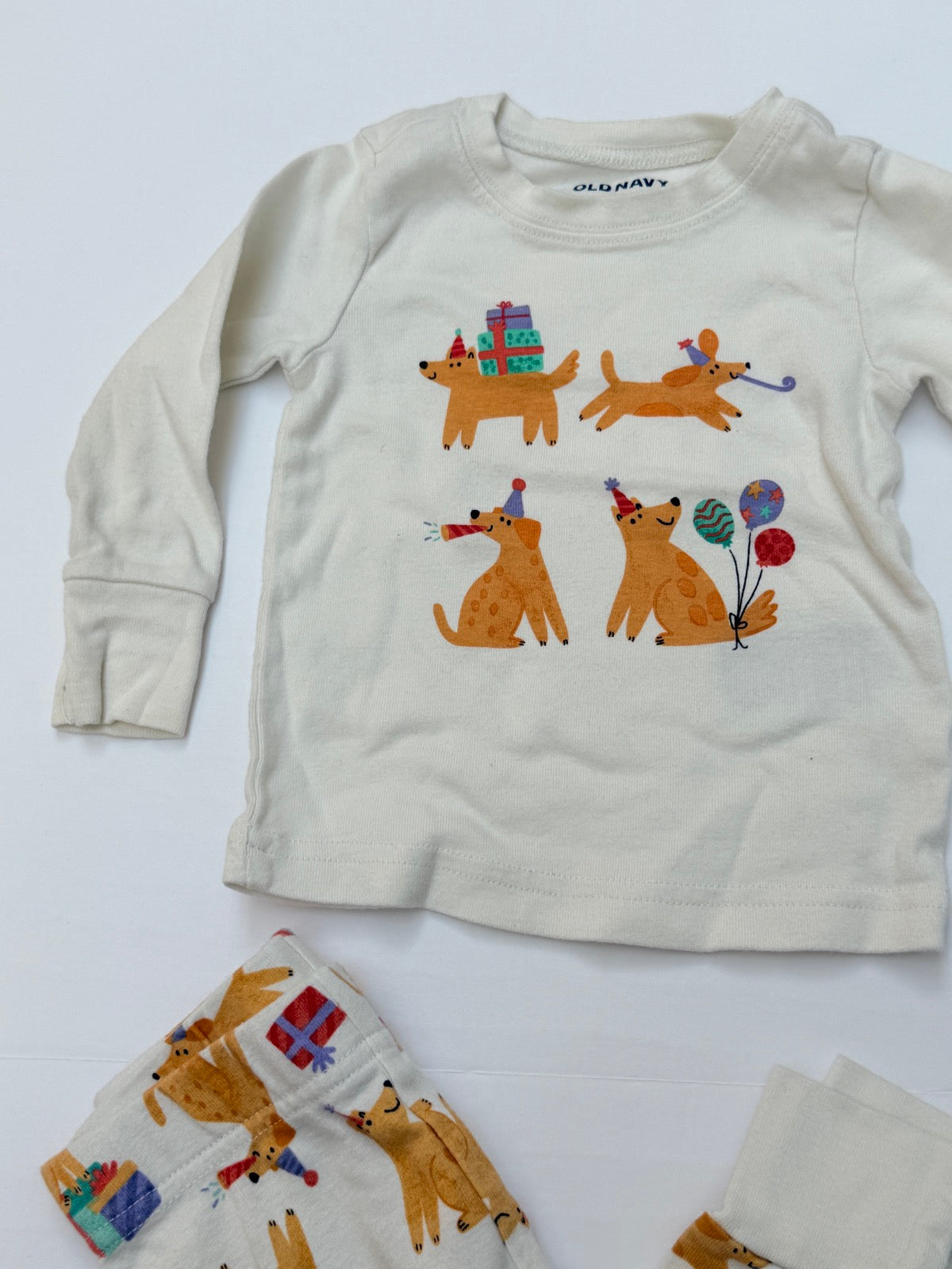 Old Navy Dog Print Pajama Set 6-12M