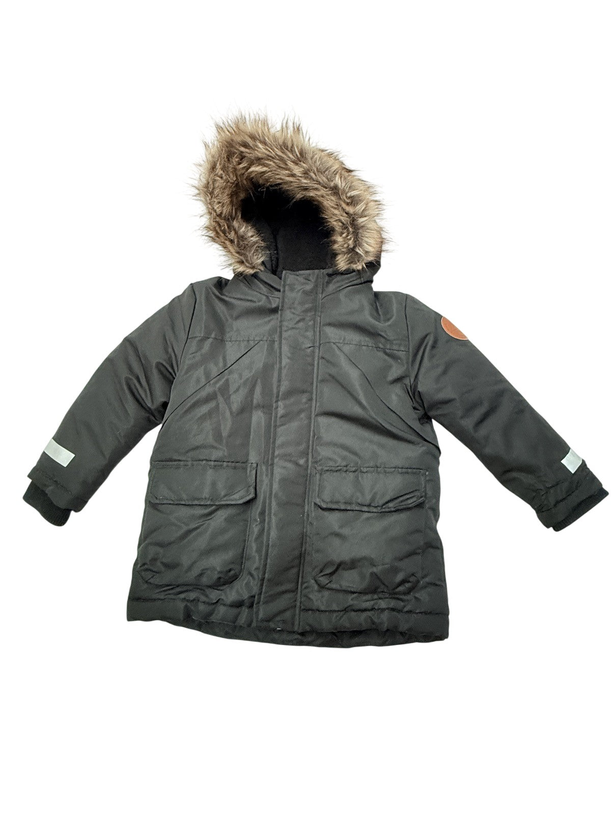 George Faux Fur Hood Parka Coat 4-5