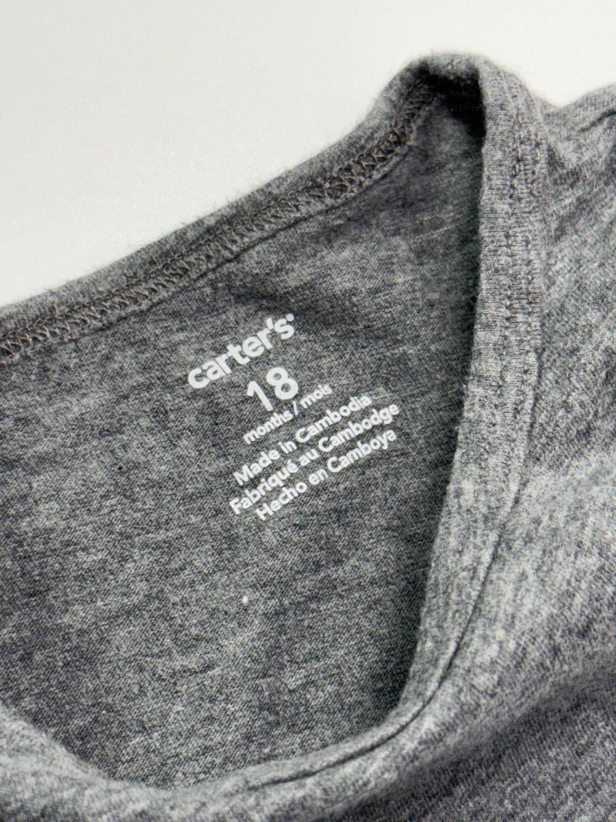 Carter's Gray Bunny Graphic Tee 18m