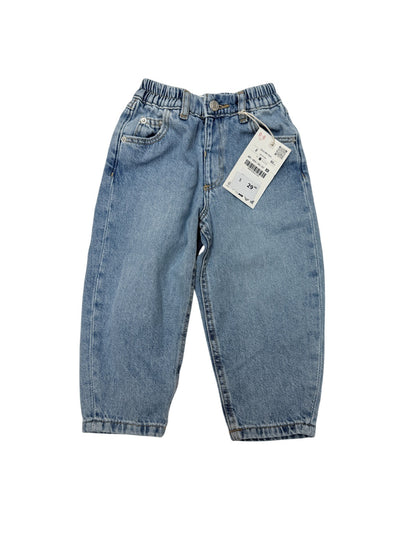 Zara Light Wash Barrel Jeans 2T
