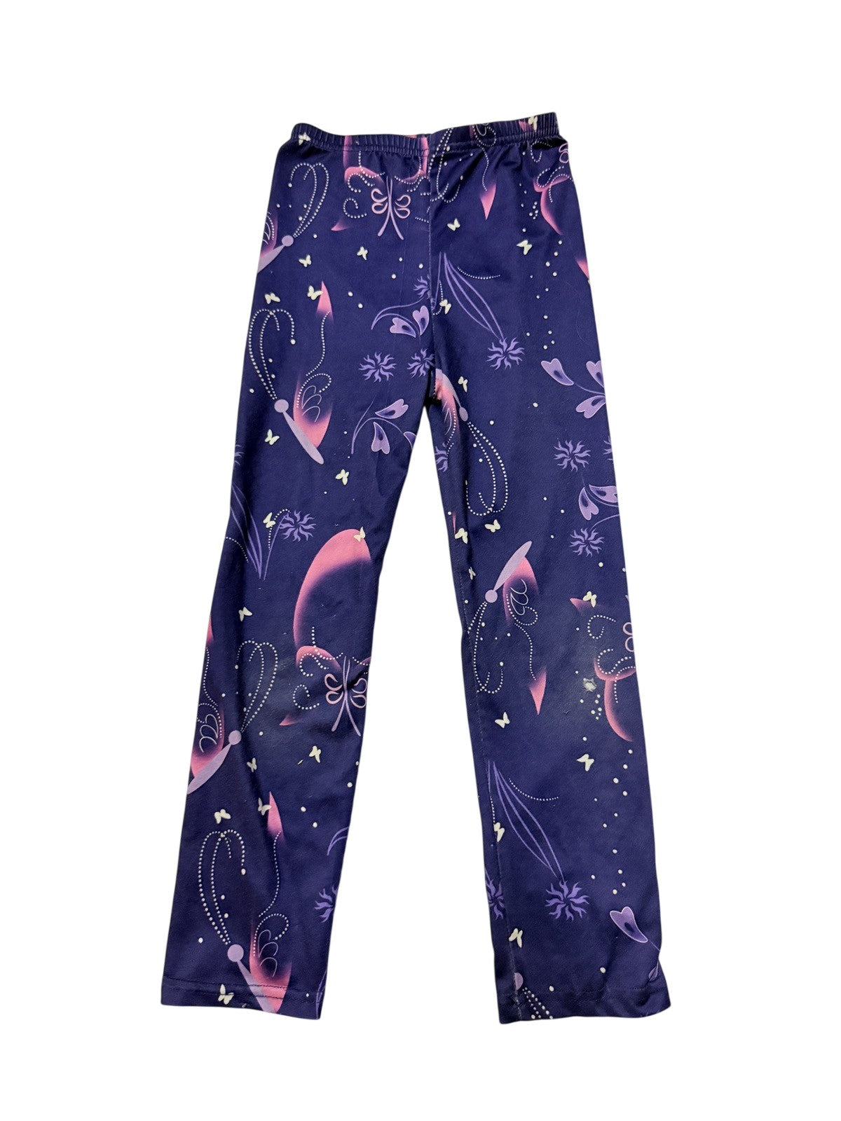 Purple Butterfly Print Leggings Size 8