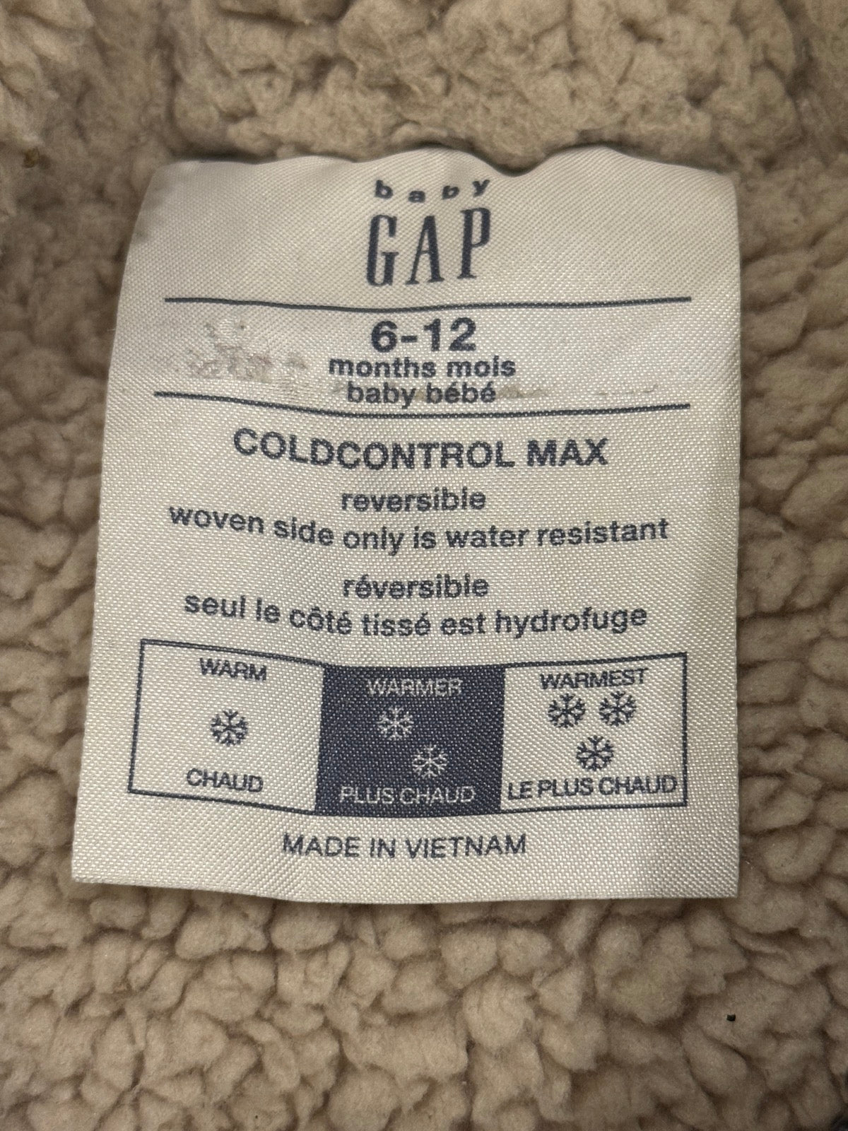 Baby Gap Floral Reversible Sherpa Puffer Jacket 6-12M