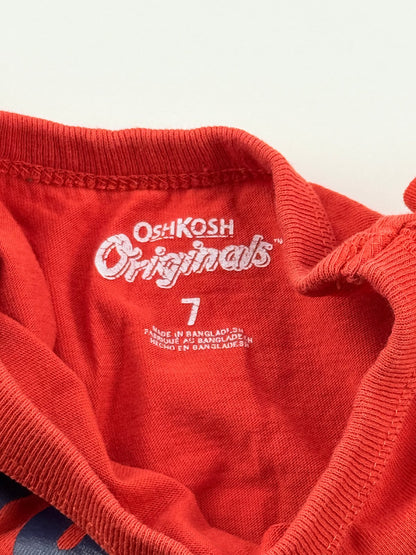 OshKosh Originals Red Graphic Long Sleeve T-Shirt Size 7