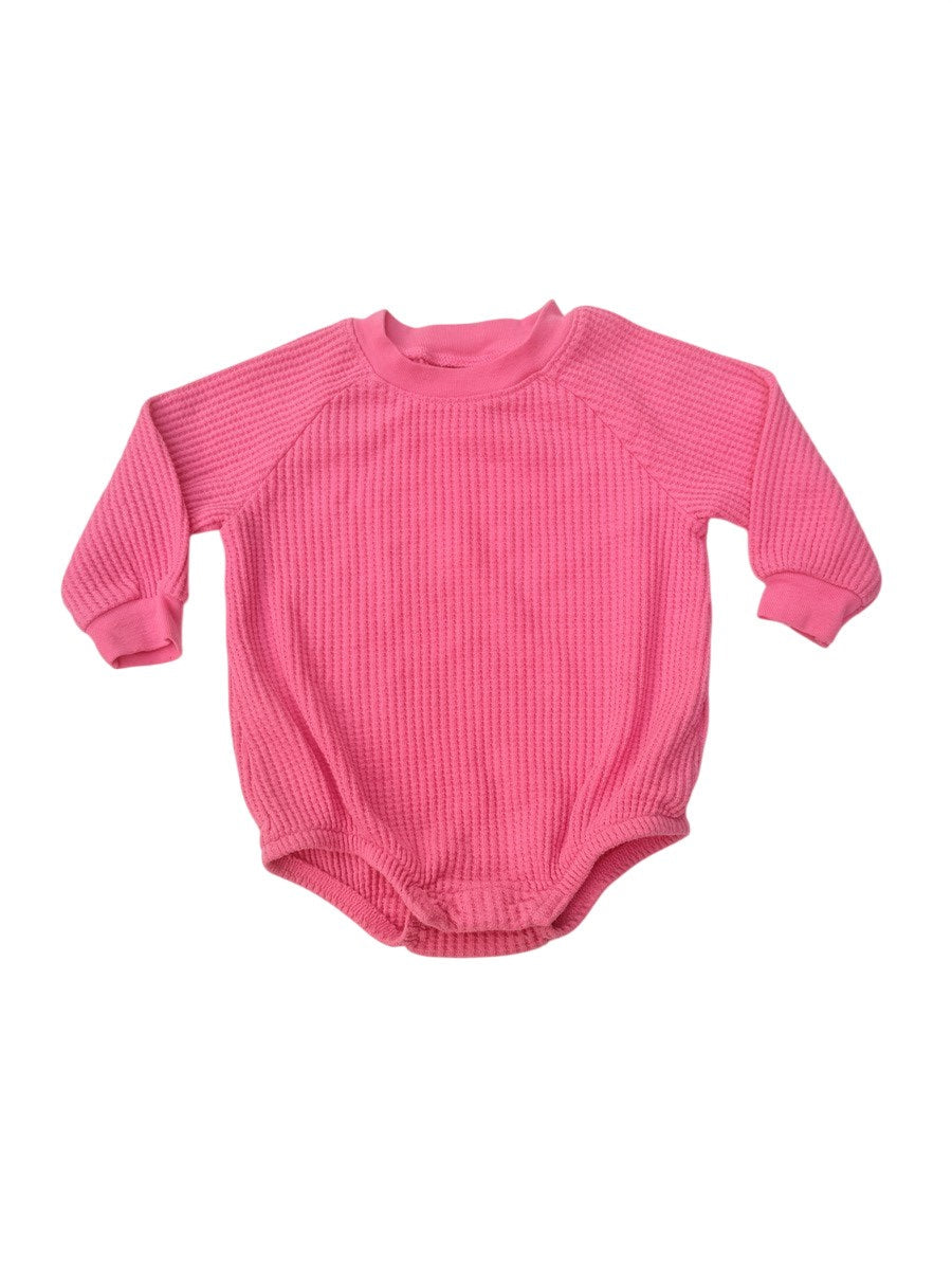 Old Navy Pink Waffle Knit Pullover 6-12M