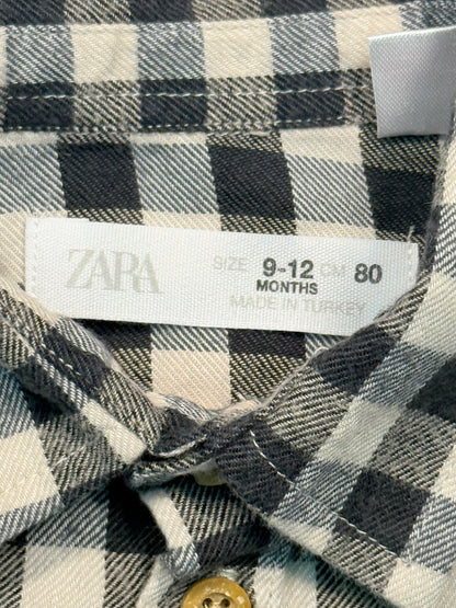 Zara Gingham Flannel Shirt 9-12 Months