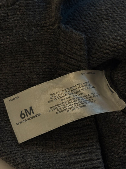 Baby B'gosh Gray Hooded Knit Sweater 6M
