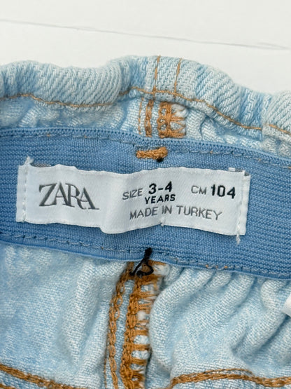 Zara Distressed Denim Skirt Size 3-4Y