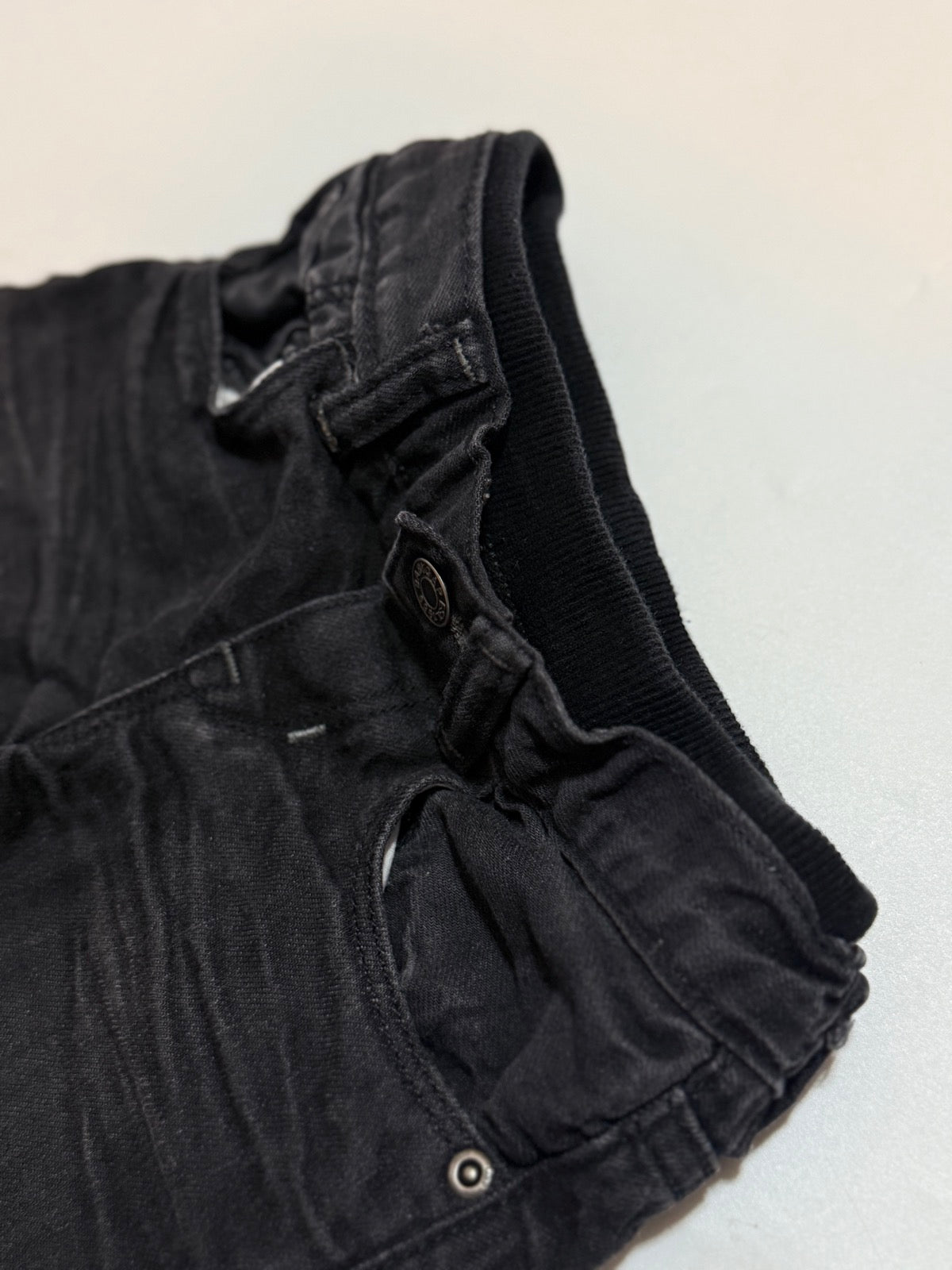 Gap Black Denim Cut-Off Shorts 12-18m