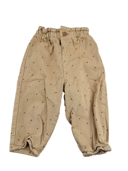 Zara Beige Polka Dot Pants 12-18M