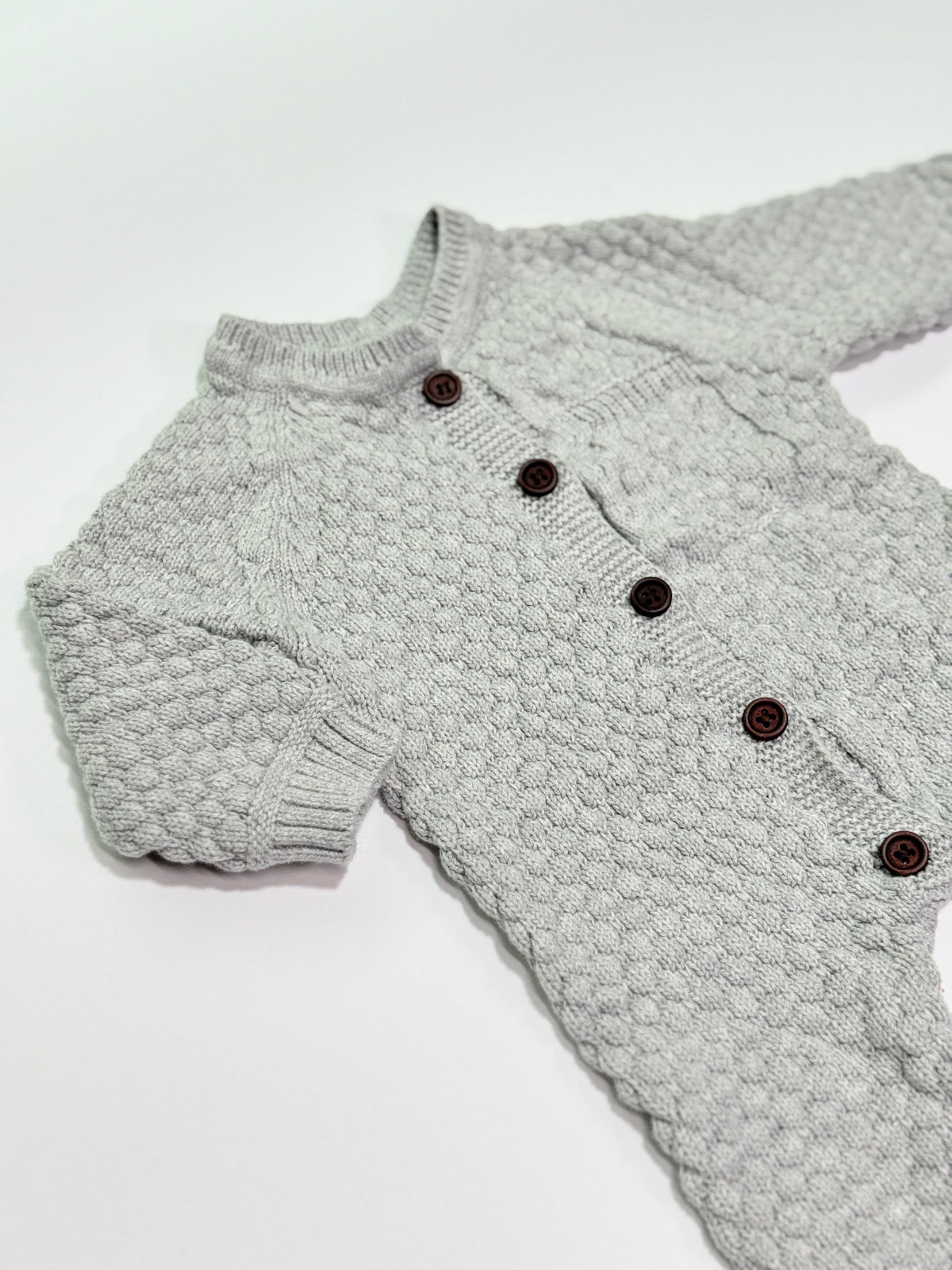 Unknown Gray Knit Romper One-Piece 3M
