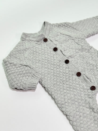 Unknown Gray Knit Romper One-Piece 3M