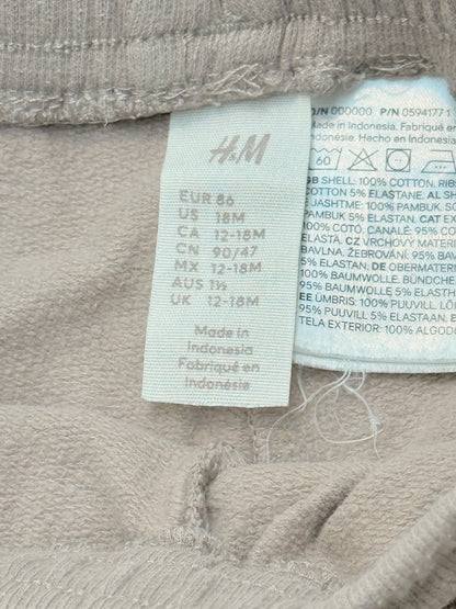 H&M Taupe Joggers 12-18M