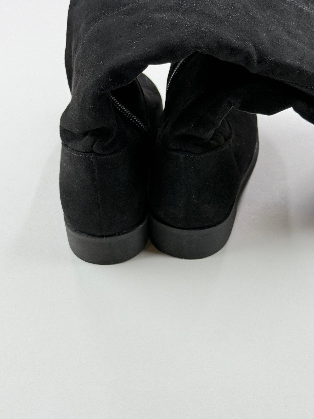 Place Black Faux Suede Tall Boots Size 11