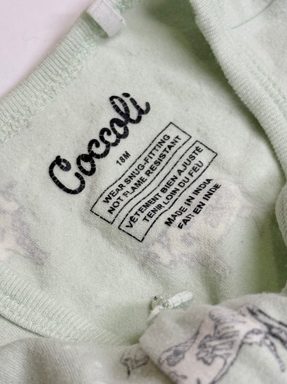 Coccoli Cow Print Footed Sleeper 18M
