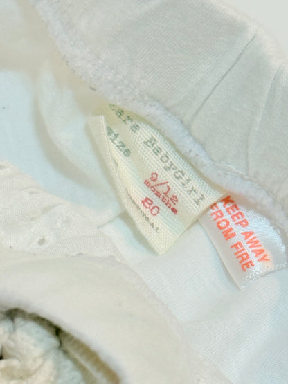Zara Babygirl White Eyelet Pants 9-12m