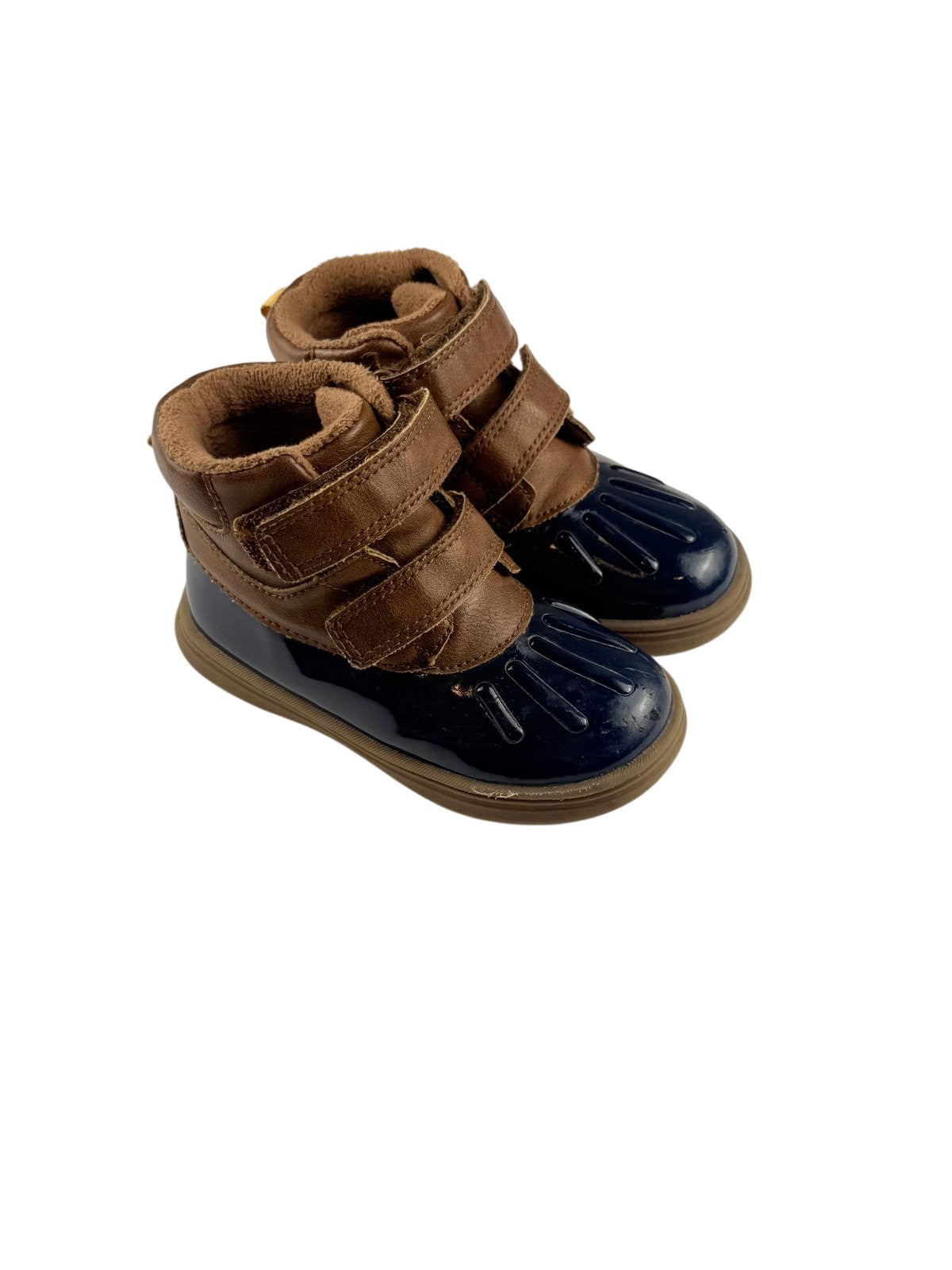 Joe Fresh Navy Brown Duck Boots Size 7