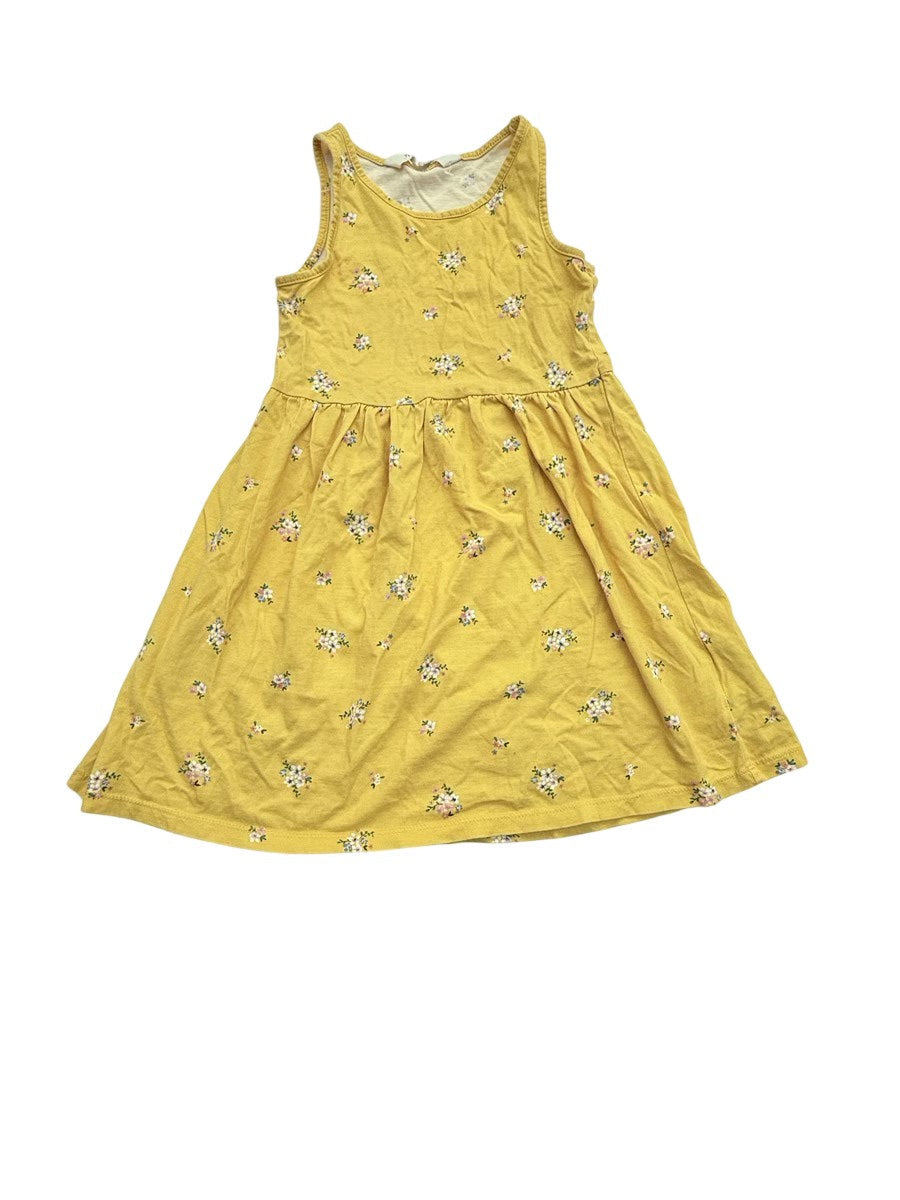 H&M Yellow Floral Sleeveless Dress Size 4-6Y