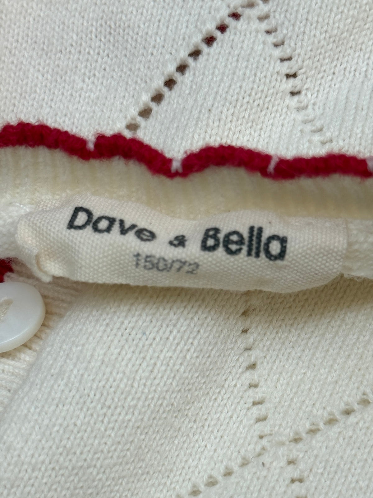 Dave & Bella Cherry Embroidered Cardigan Size 10/12