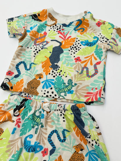 Old Navy Jungle Print Top Shorts Set 18-24M