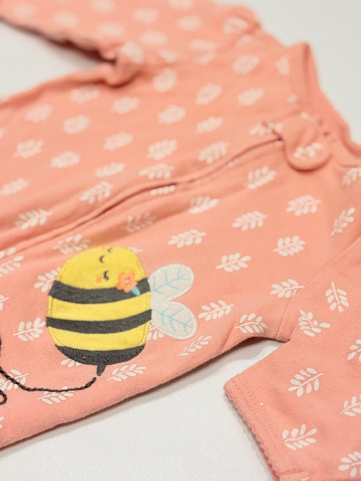 Carter's Pink Bee Footed Sleeper 3M