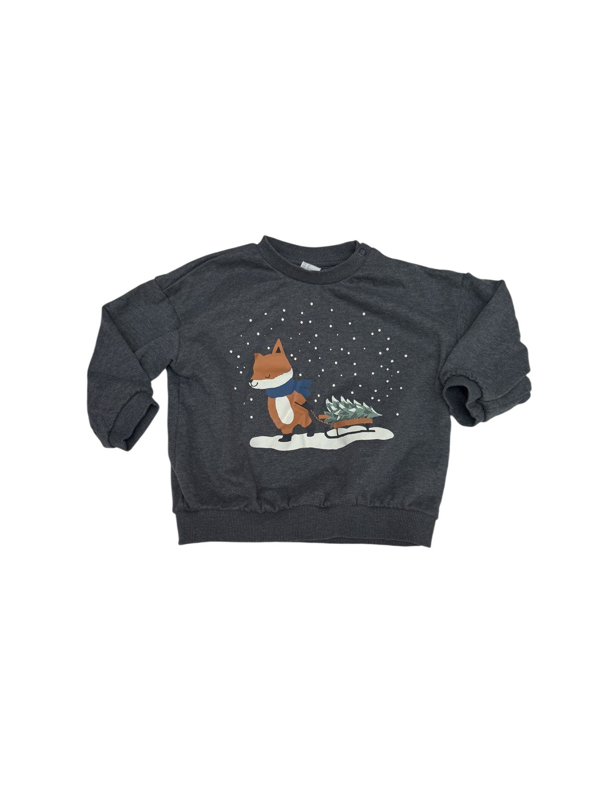 H&M Fox Sledding Sweatshirt 2T