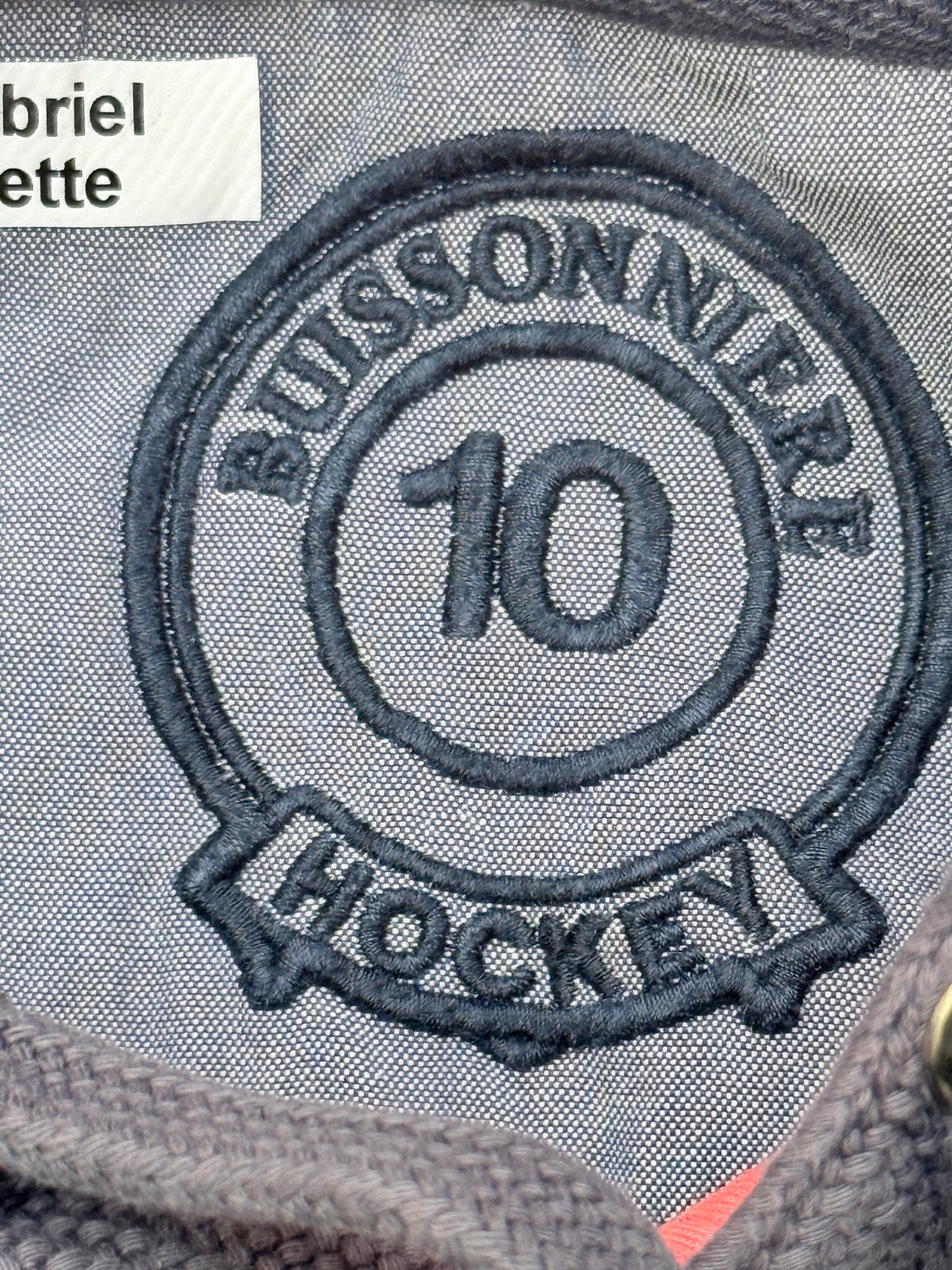 Buissonniere Hockey Striped Hoodie Size 10
