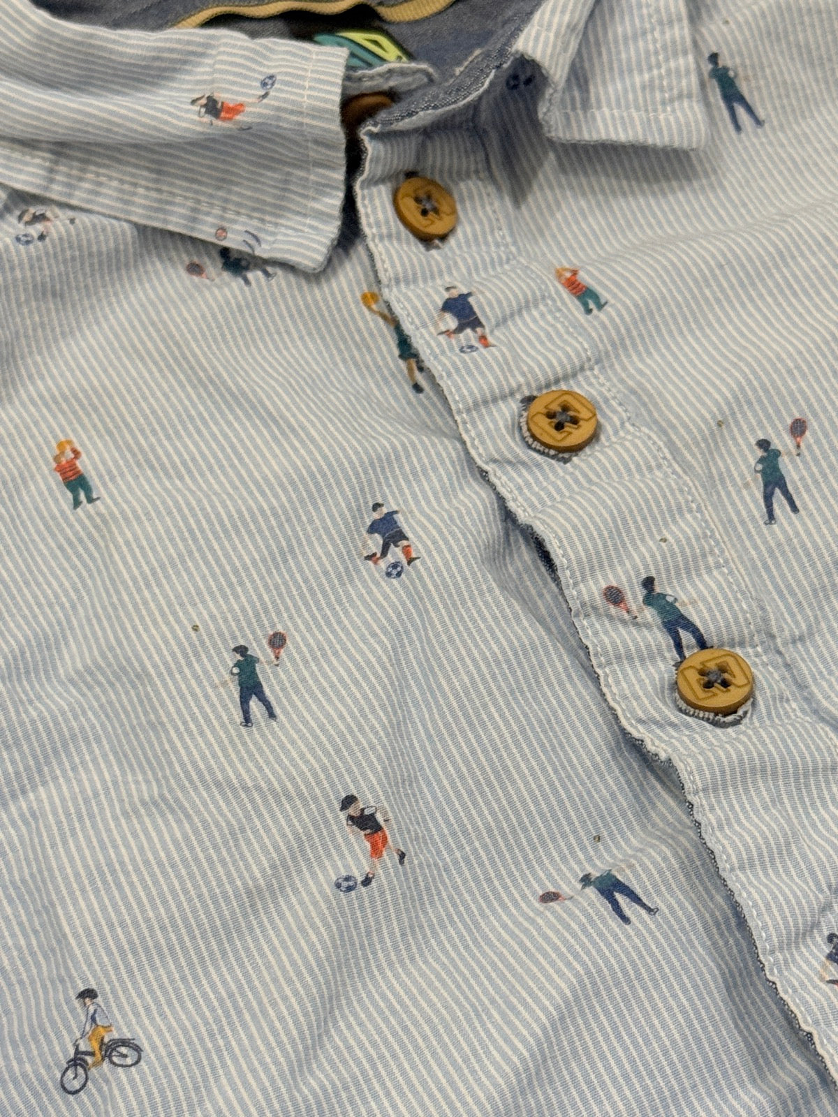AV Sports Print Button-Up Shirt 4T