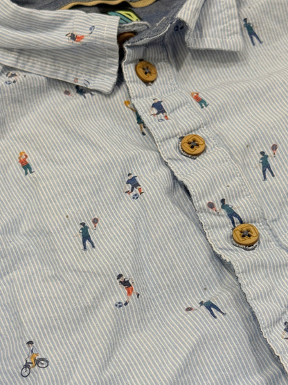 AV Sports Print Button-Up Shirt 4T
