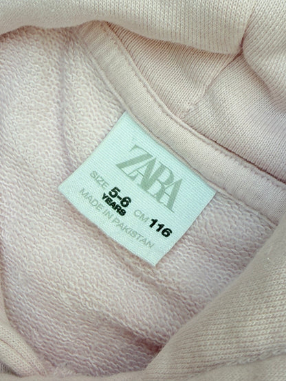 Zara Pink Hoodie Sweatshirt 5-6Y