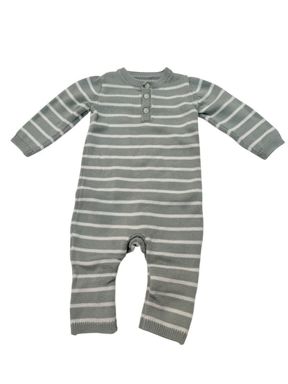 Little Planet Organic Striped Knit Romper 9M
