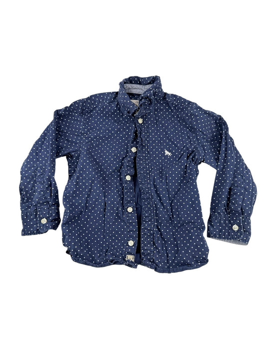 L.O.G.G. Navy Polka Dot Button-Up Shirt Size 2-3Y