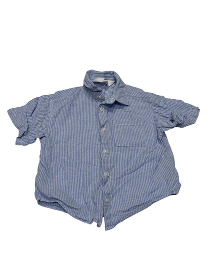 H&M Blue Stripe Linen Shirt 3T