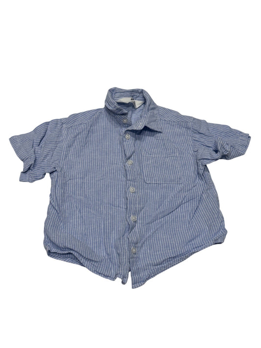 H&M Blue Stripe Linen Shirt 3T