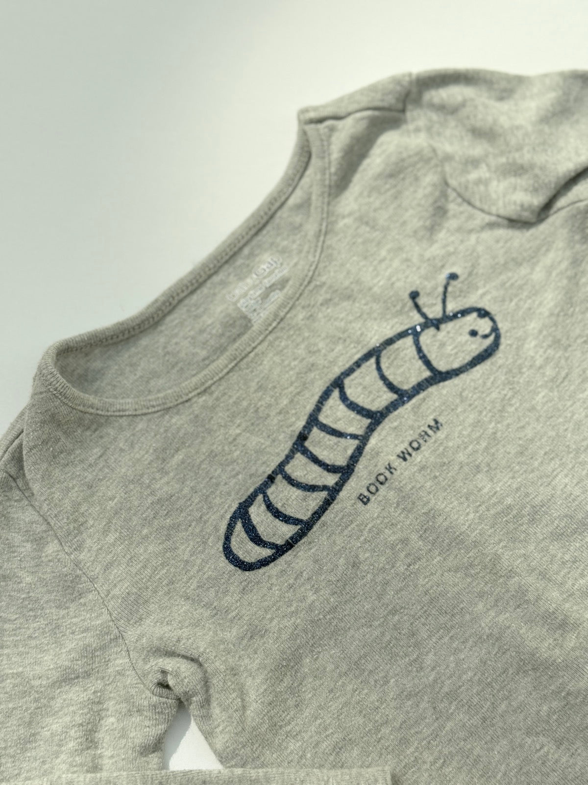 Baby Gap Book Worm Gray Long Sleeve 12-18m