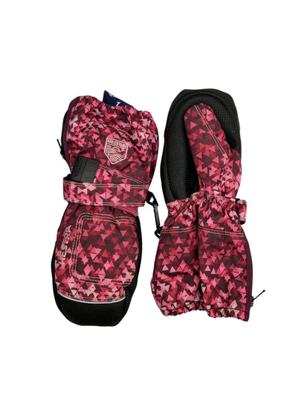 Hestra Pink Print Ski Mittens Size 2-3Y