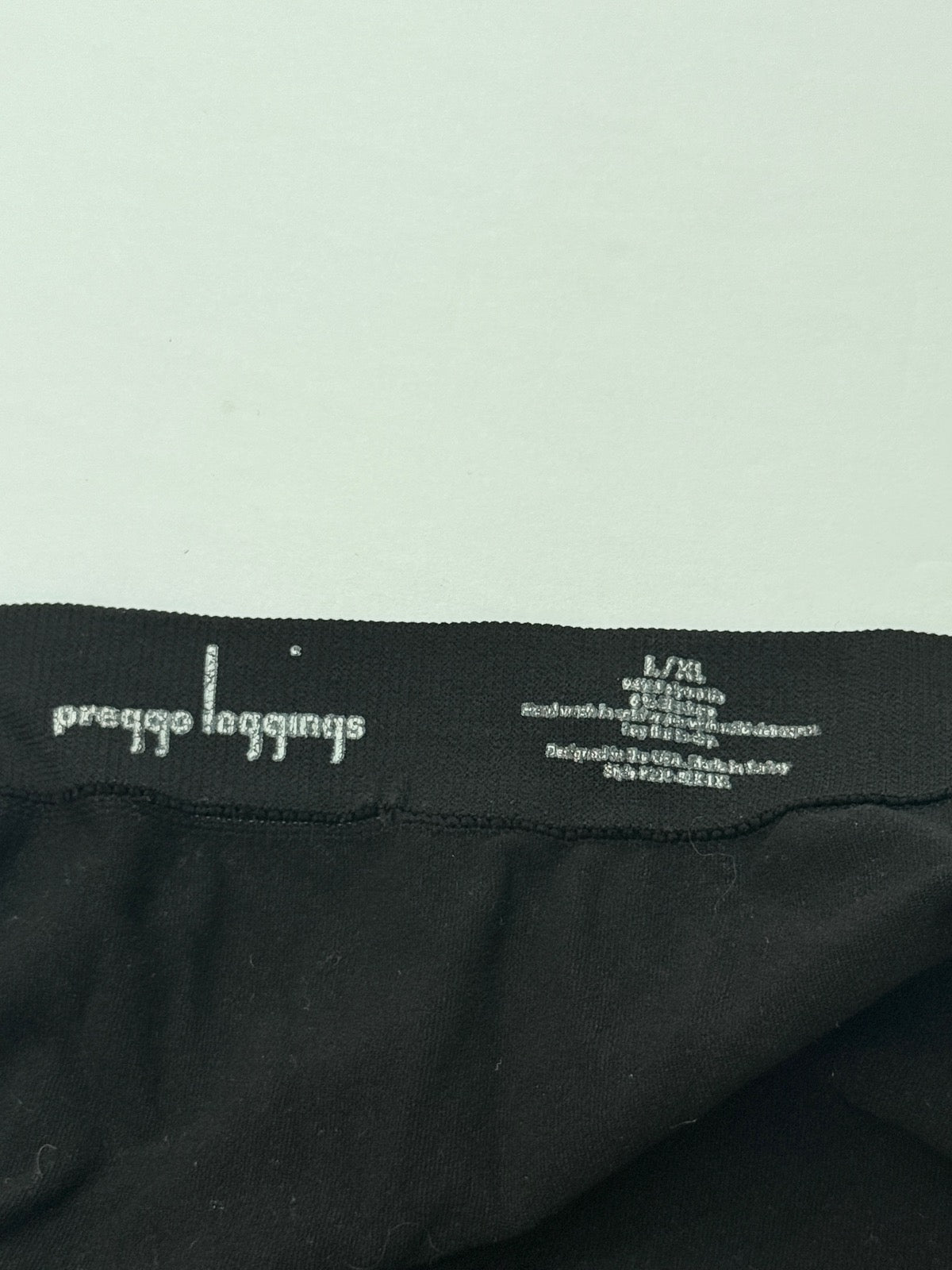 Preggo Leggings Maternity Belly Panel Leggings L/XL