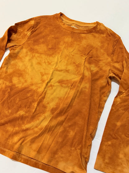 Old Navy Orange Tie-Dye Long Sleeve T-Shirt L (10-12) 10-12