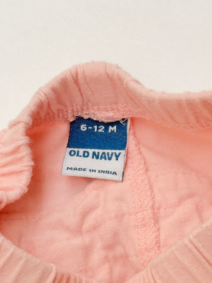 Old Navy Pink Ruffle Leggings 6-12M