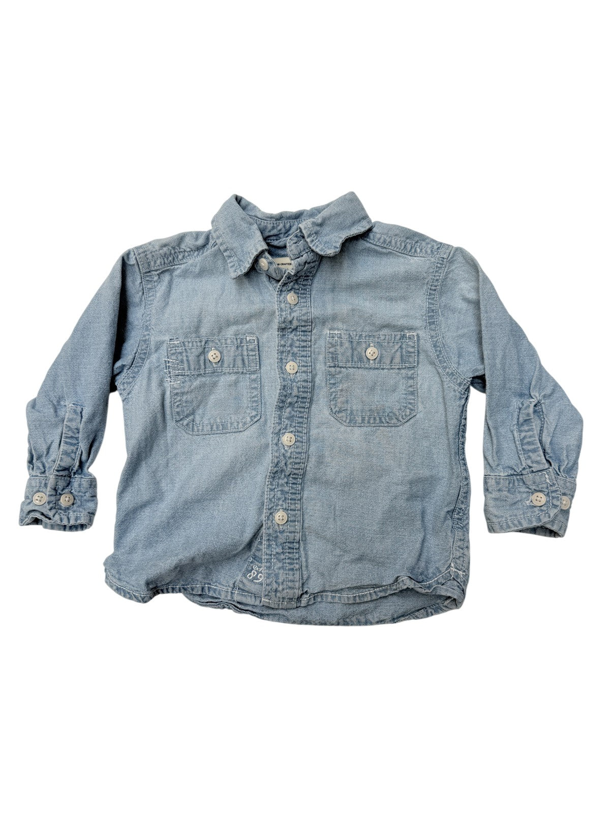 The Children's Place Chambray Denim Shirt Size 12m