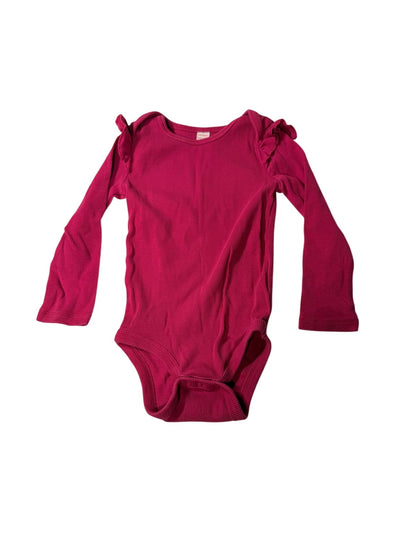 Joe Fresh Pink Ruffle Ribbed Bodysuit 18-24M