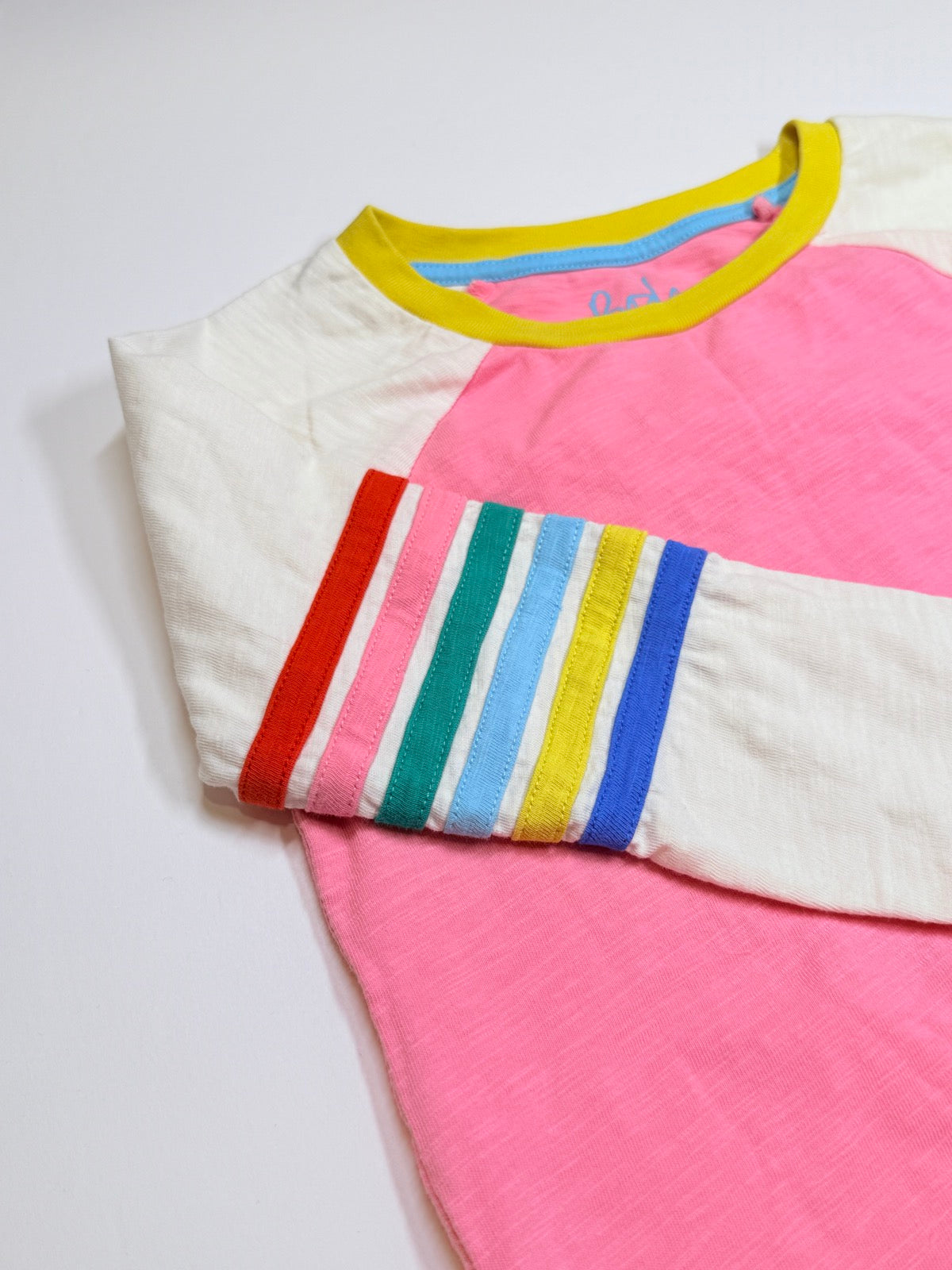 Boden Rainbow Stripe Raglan Long Sleeve 5-6Y