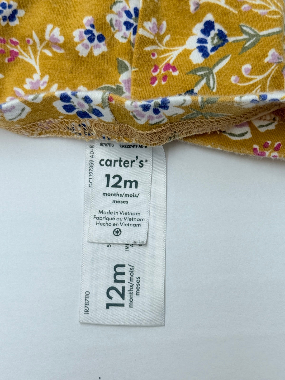 Carter's Floral Leggings 12M