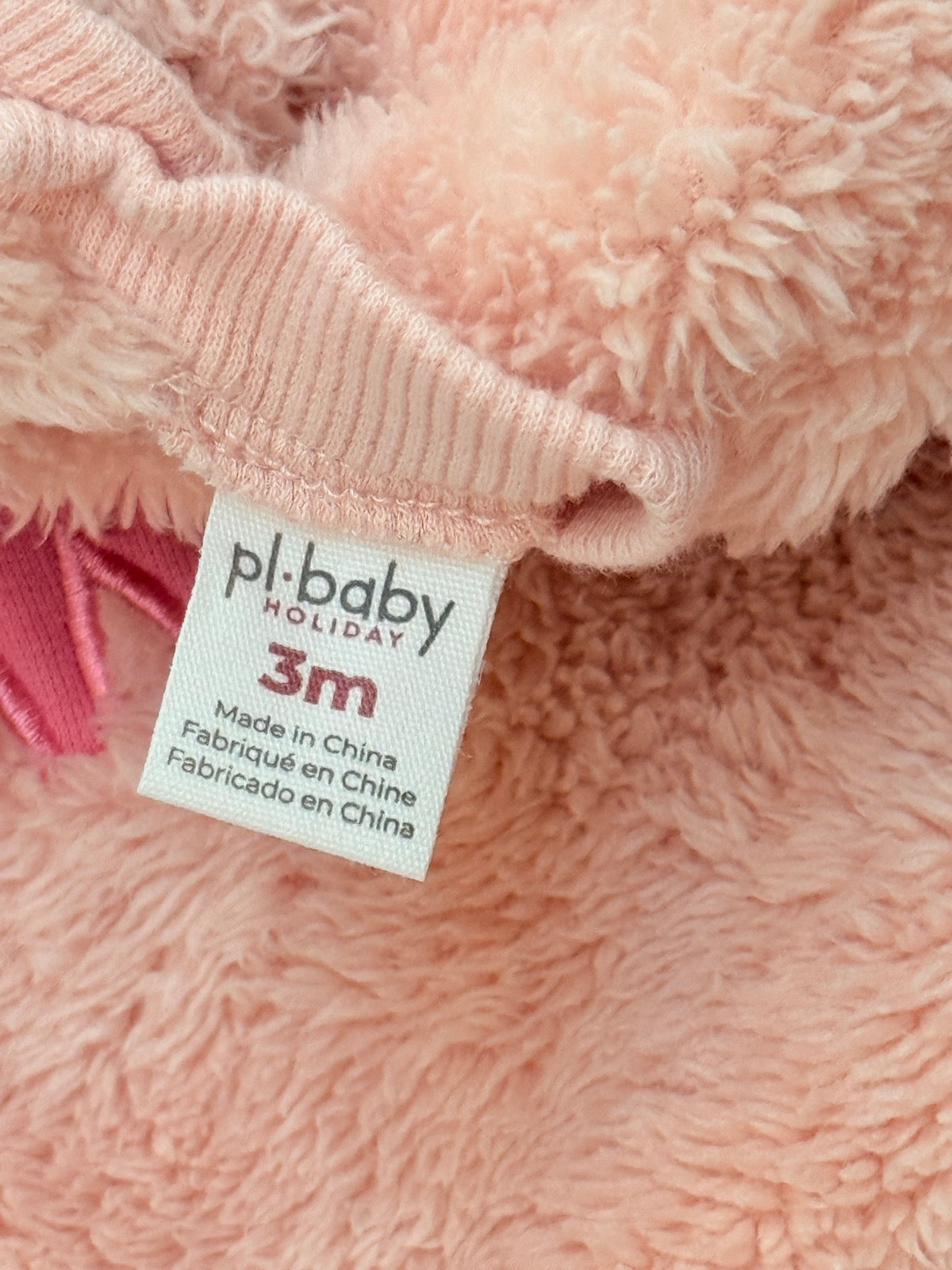 PL Baby Holiday Sherpa Dinosaur Sweatshirt 3M